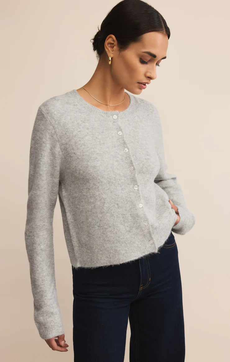 Medina Cozy Cardigan (Light Heather Grey)