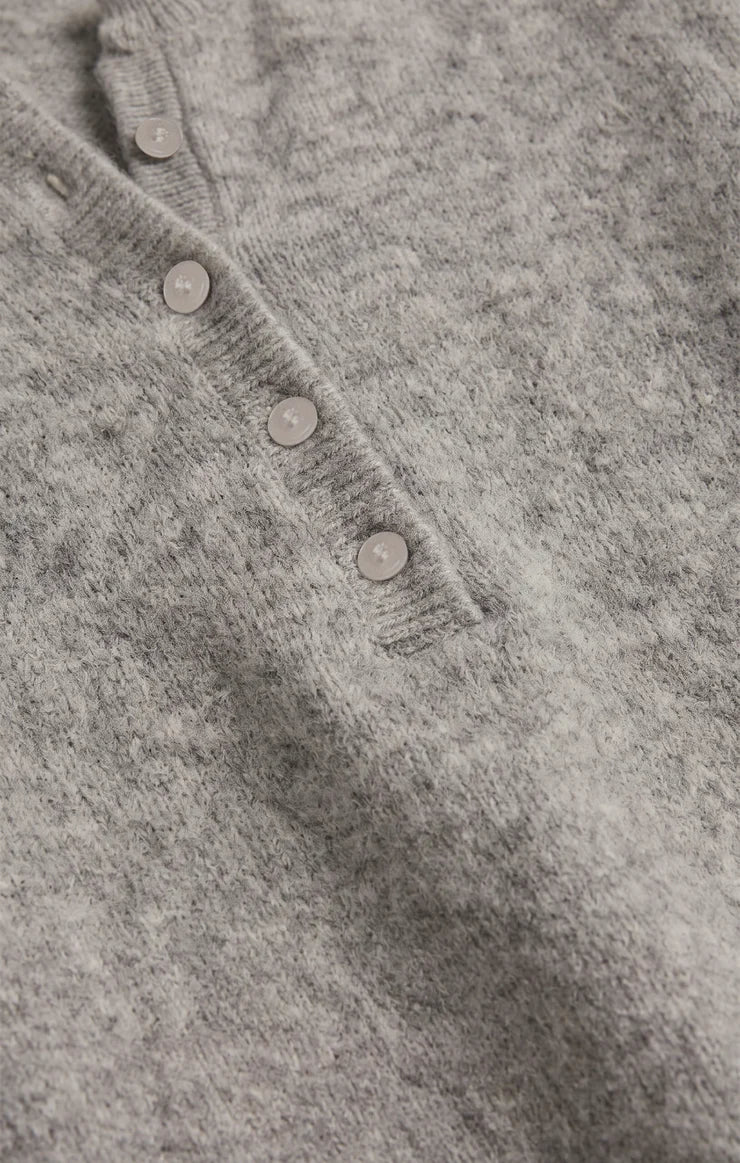 Classic Heather Grey Westmont Henley Sweater