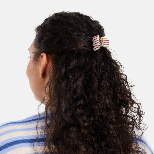 Midi Ursa Claw in Vanilla Stripe