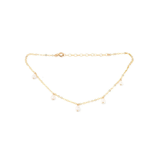 Gold FIlled Tahiti Pearl Anklet