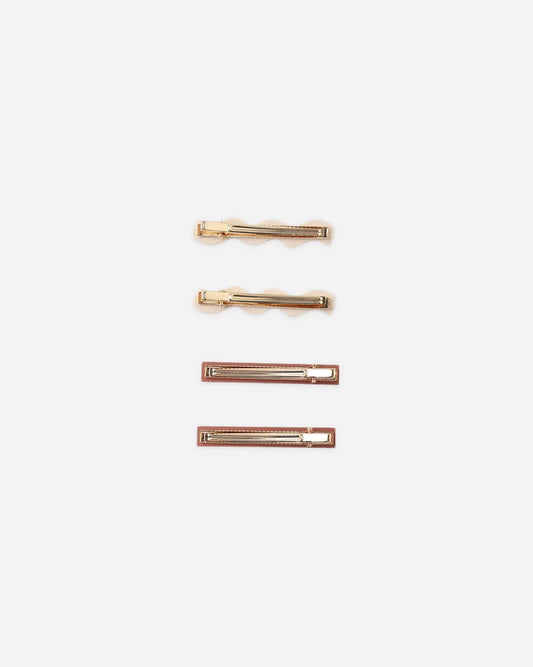 Wavy Clip Set Petal, Mulberry