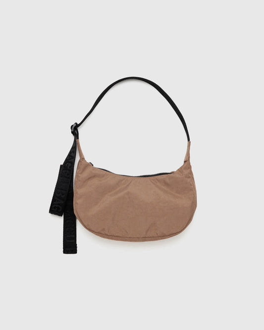 Small Nylon Crescent Bag | Cocoa