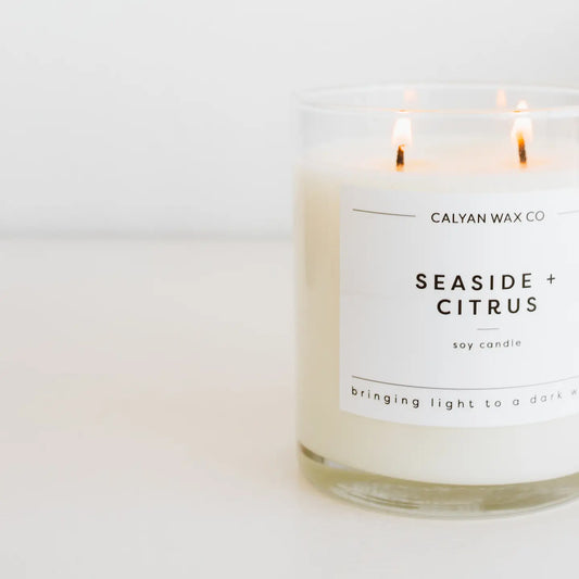 Seaside + Citrus - Glass Tumbler Soy Candle