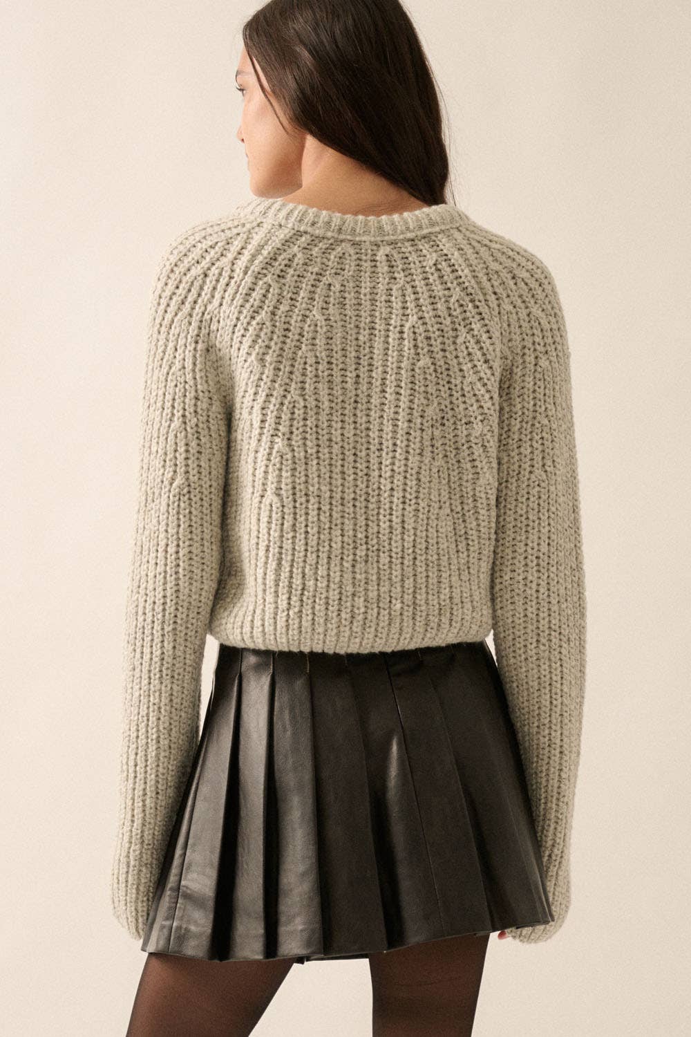 Heather Confetti Button-Front Cardigan Sweater