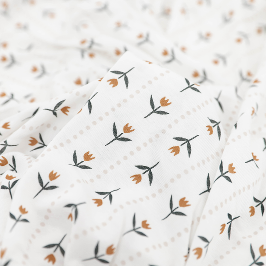 Stretch Knit Swaddle Blanket - Tulip Stripe