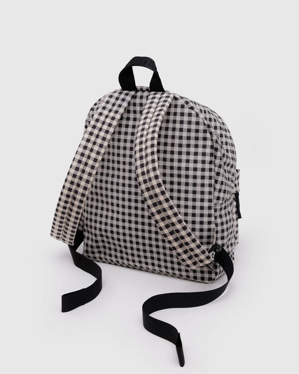 Medium Nylon Backpack - Black & White Gingham