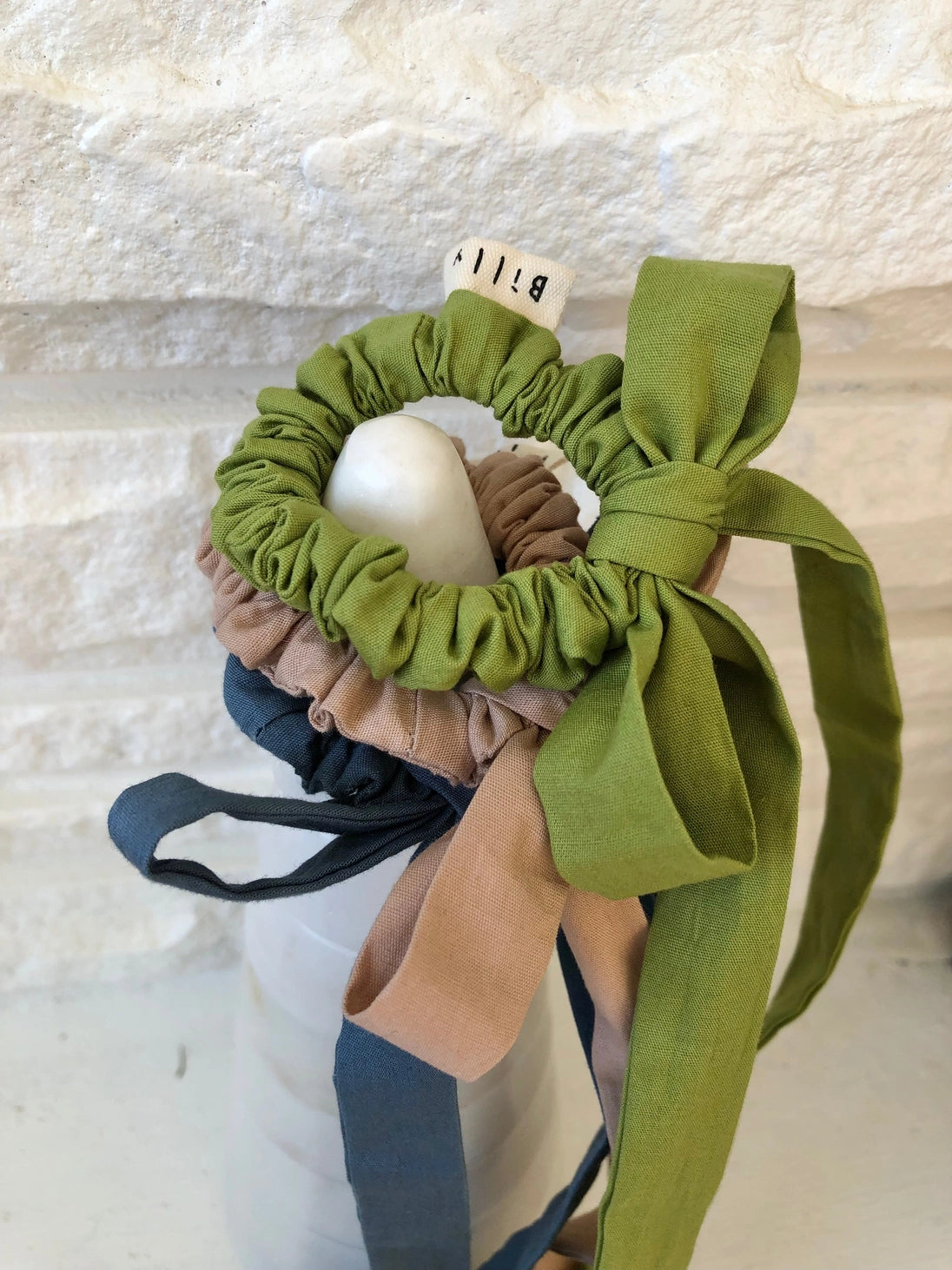 Cotton Poplin Bow Scrunchies