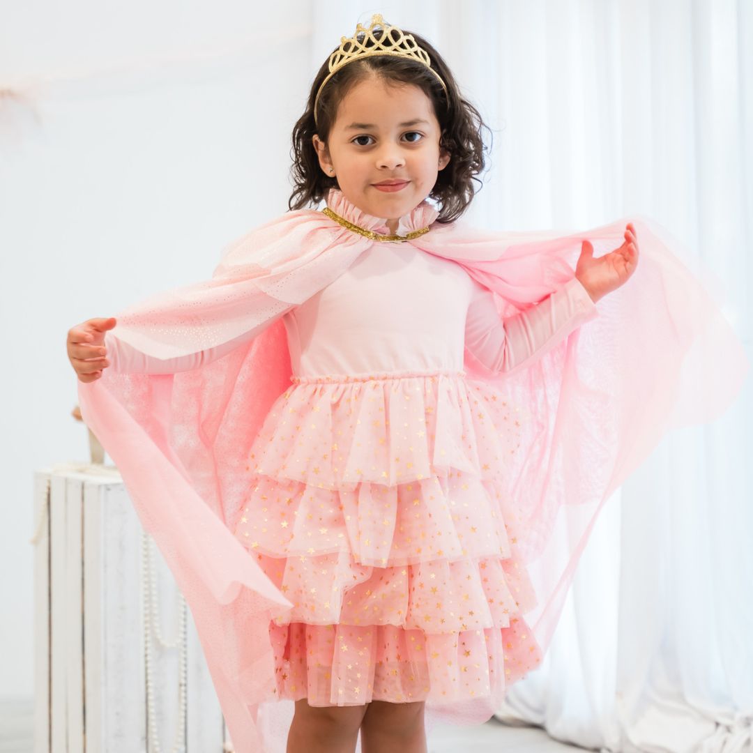 Pink Princess Tiered Cape