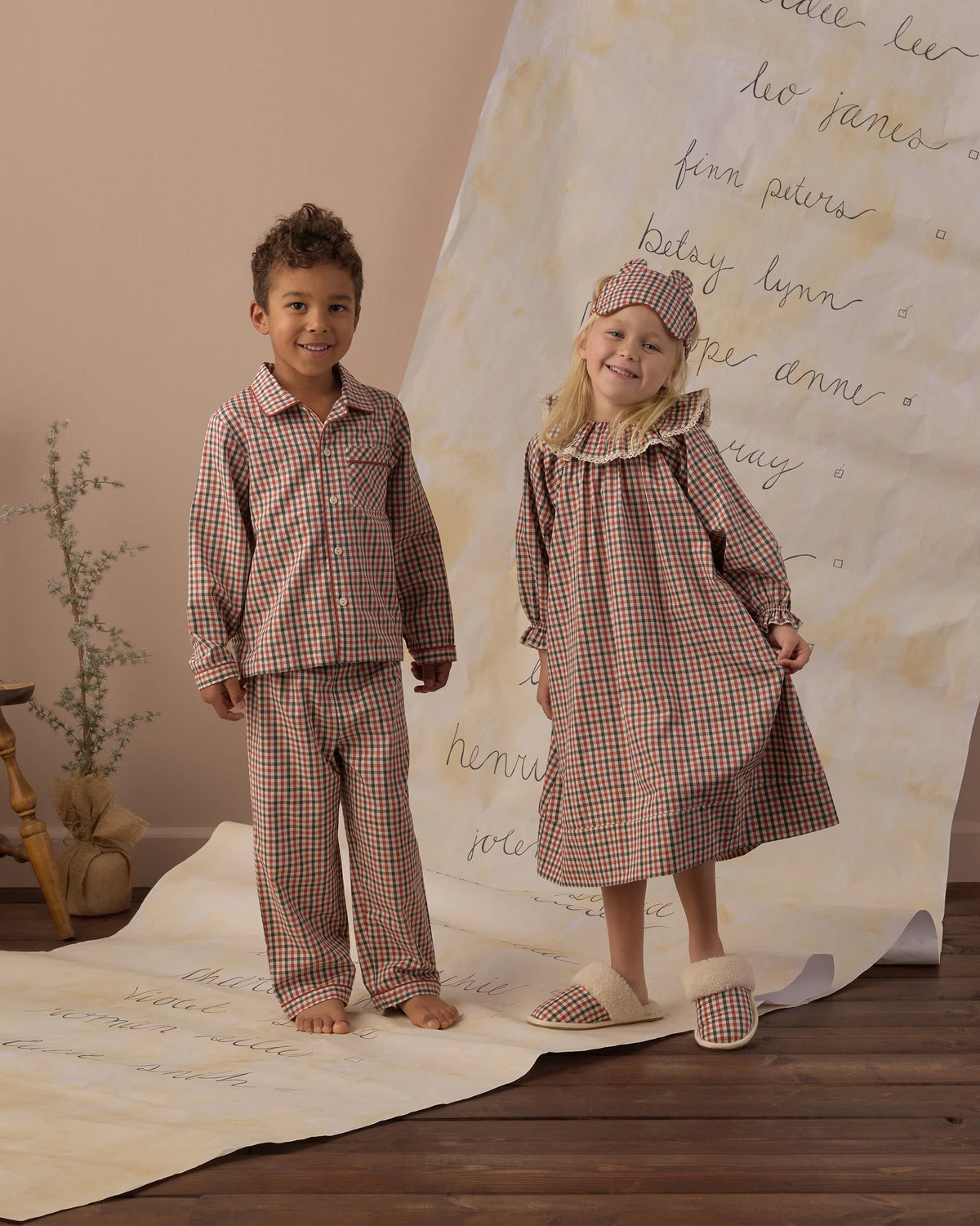 Girl's Nightgown Holiday Gingham