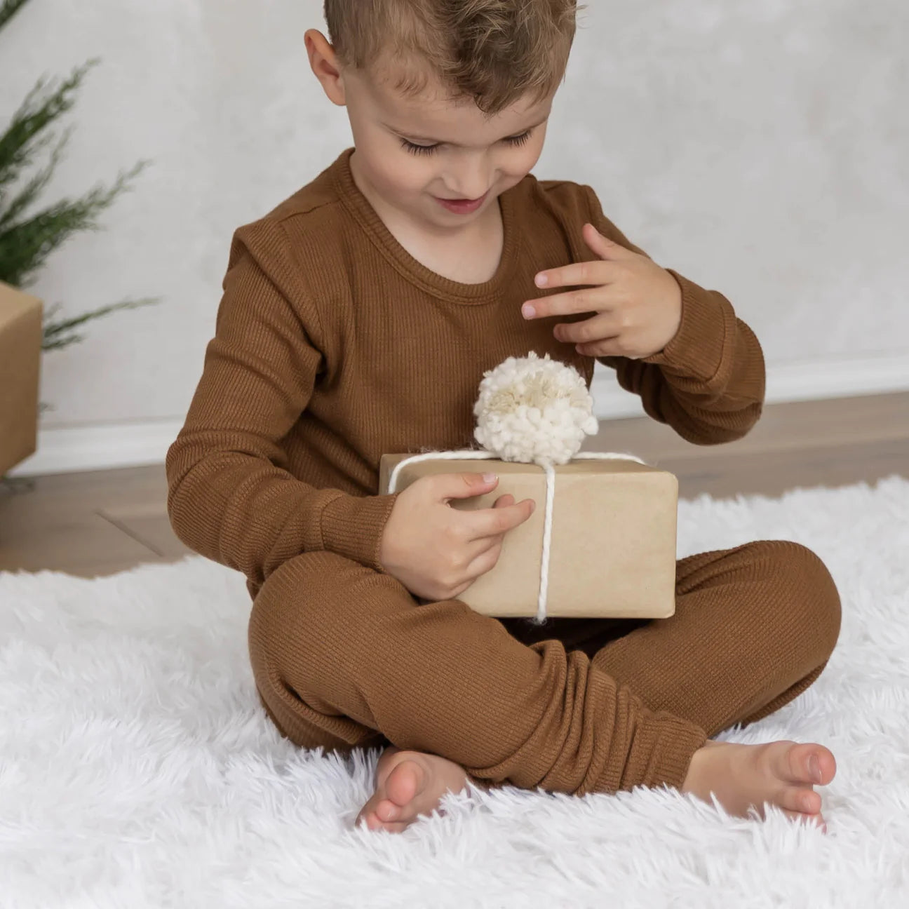 COCOA | WAFFLE BAMBOO TWO PIECE SET