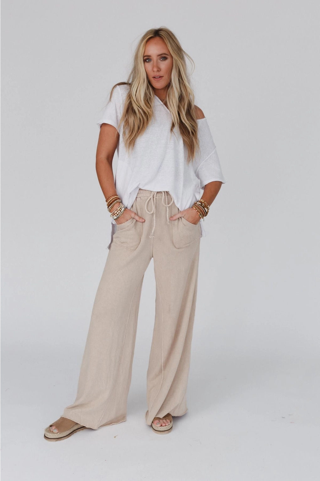 Relaxing Robin Wide Leg Pant | Taupe