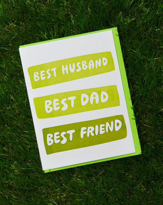 Best Husband/Dad/Friend Father's Day Letterpress Card
