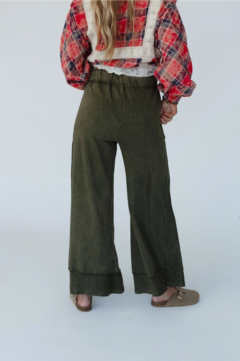 Heaven Sent Wide Leg Pant - Olive