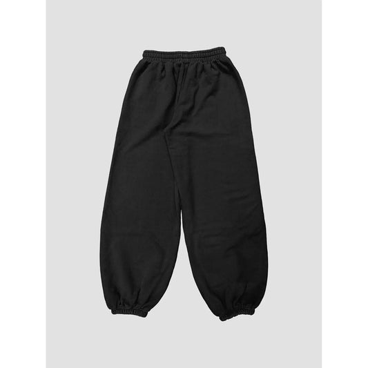 Wide Leg Jogger Pants (Washed Black)