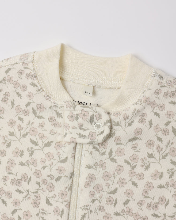 Zip Long Sleeve Sleeper Footie Floret