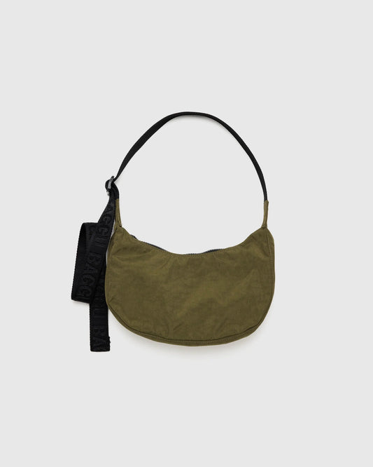 Small Nylon Crescent Bag | Seaweed