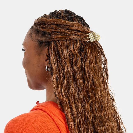 Mini Claw in Olive Check