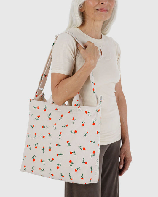 Horizontal Zip Duck Bag (Painted Wildflower)