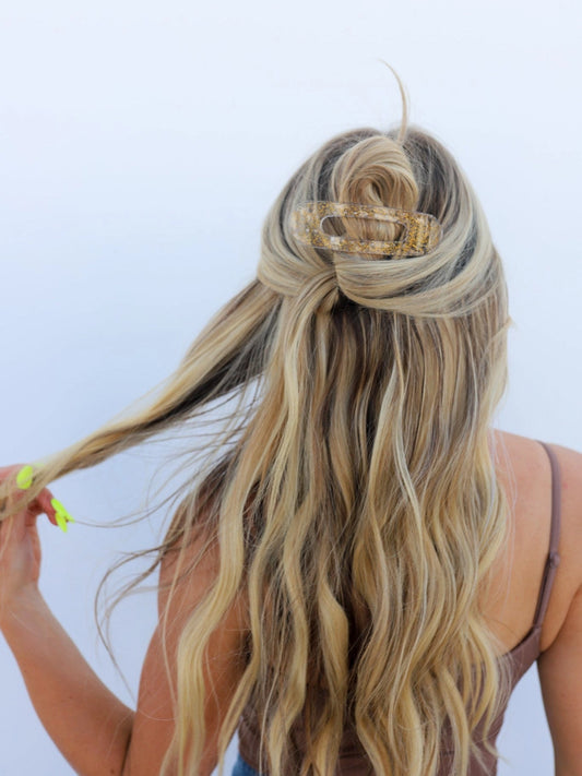 Lay Down Claw (Clear Glitter)