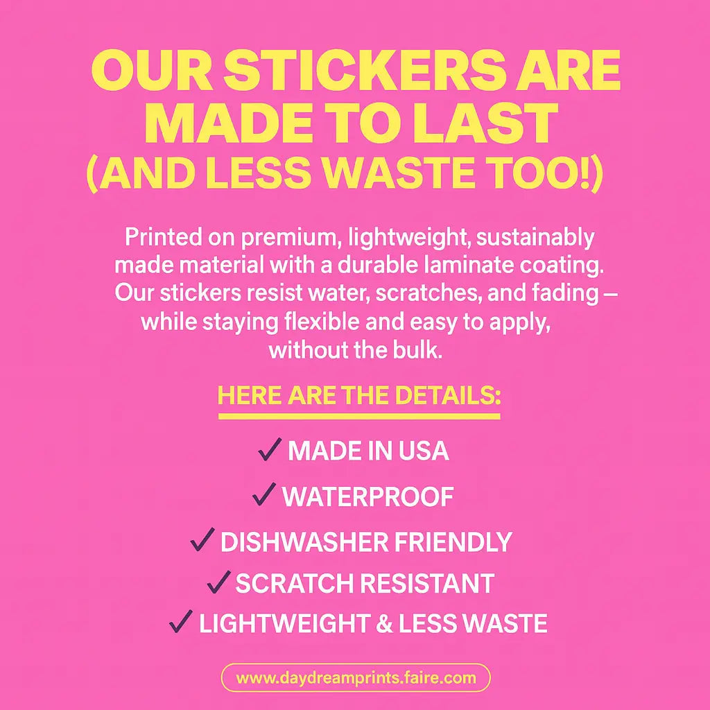 Gratitude Sticker | Fall Gift | Surf Shop Sticker | Neon