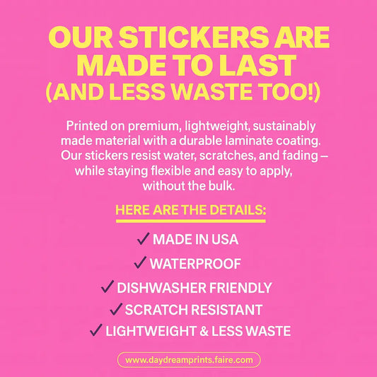 Gratitude Sticker | Fall Gift | Surf Shop Sticker | Neon