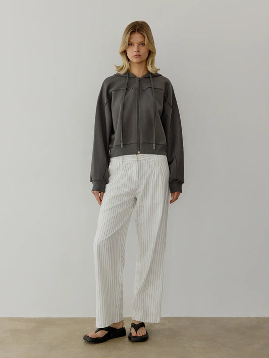 The Arlo Jacket | Cropped Zip-Up Hooded Jacket