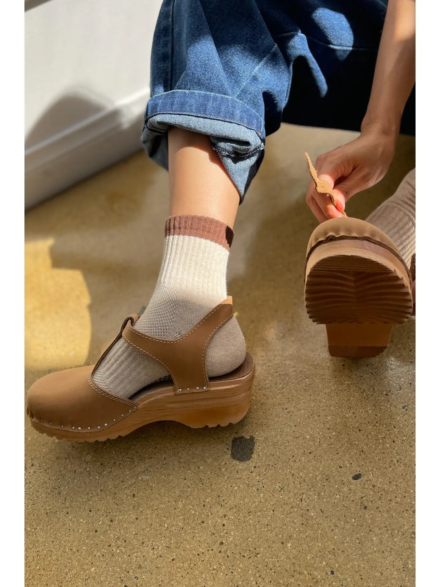 Color Block Girlfriend Socks | Black Coffee