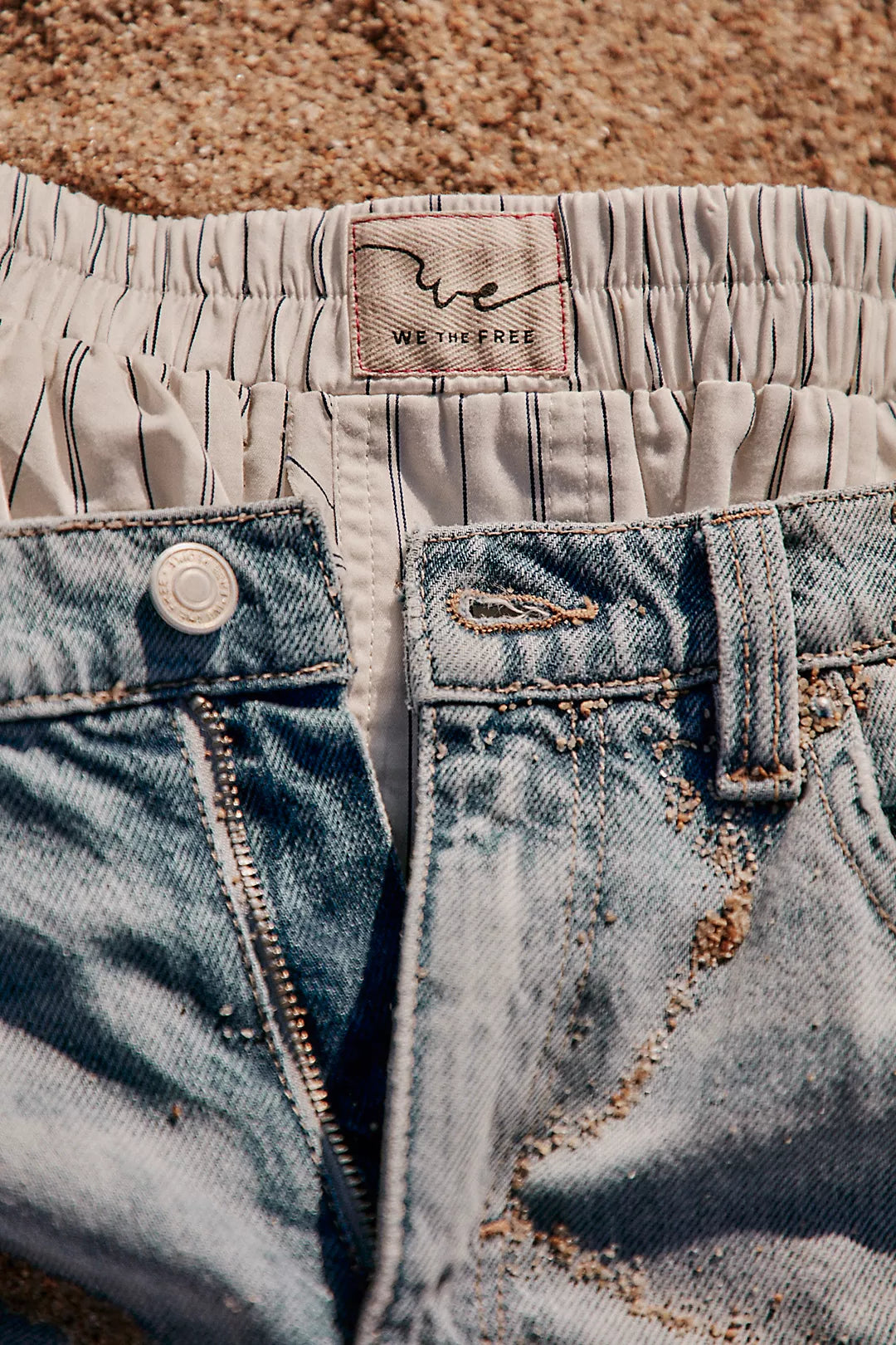 We The Free Day To Day Striped Boxers | Ivory Combo