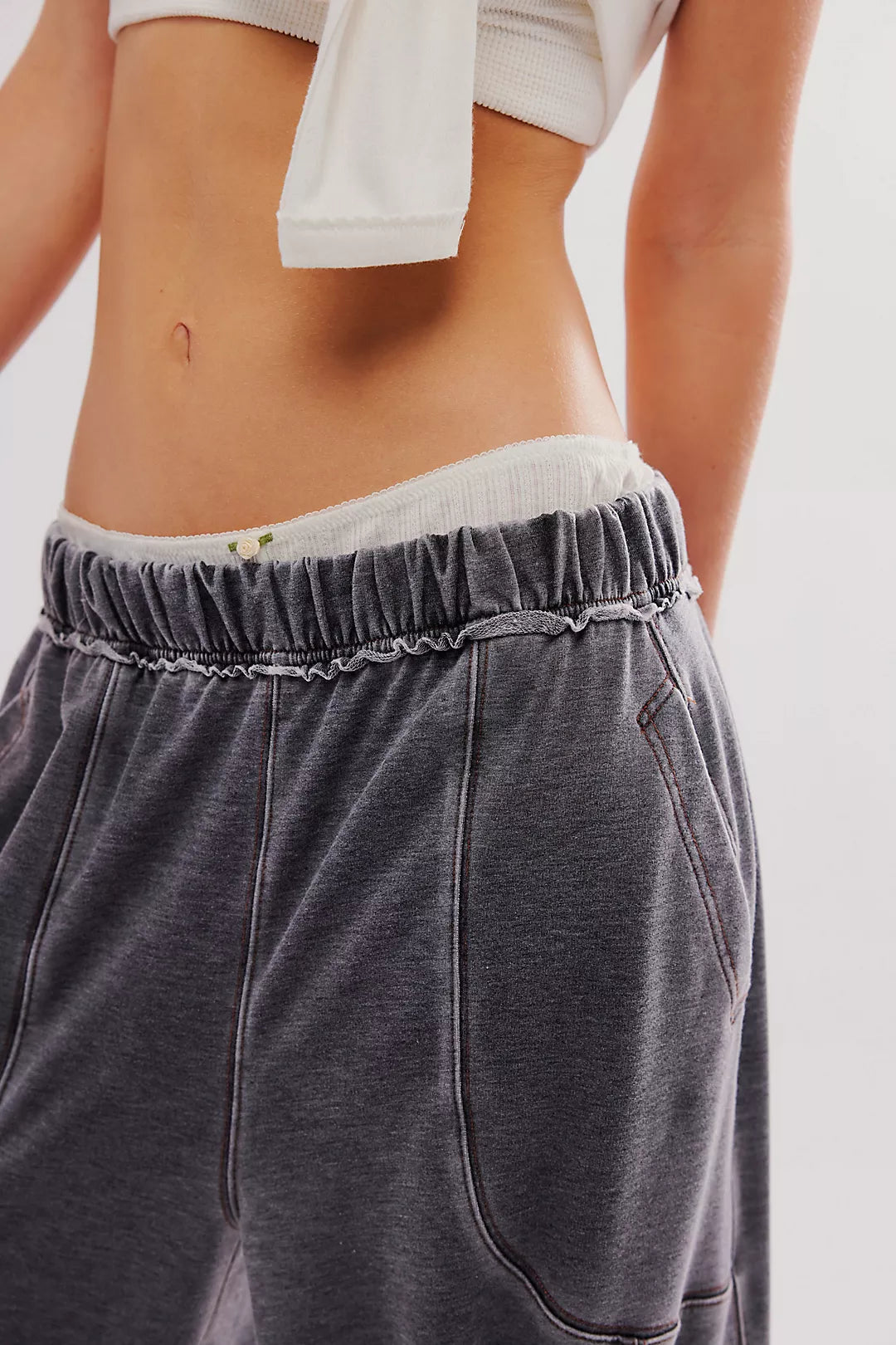 Free People Don't Wait Up Lounge Pants | Washed Black