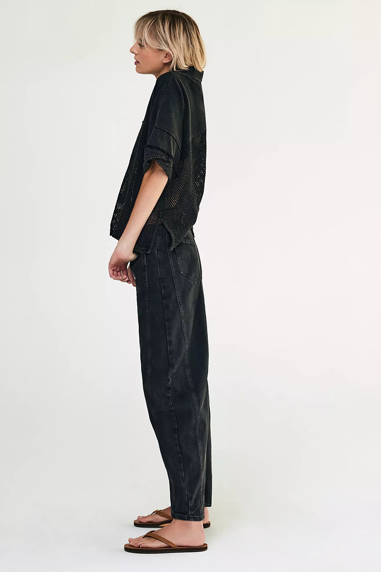 We The Free Good Luck Mid-Rise Barrel Jeans (Soundwave)