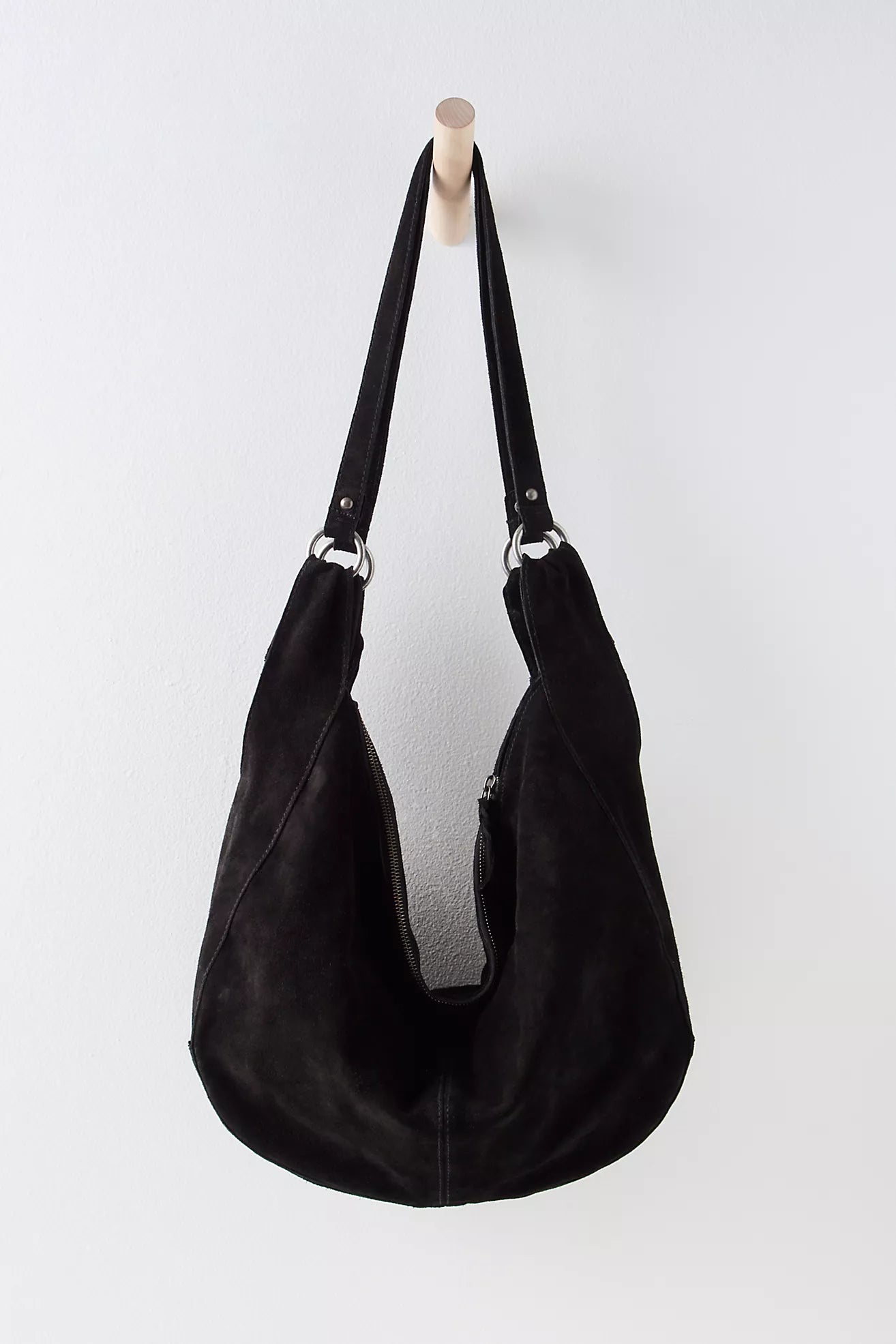 Roma Suede Tote Bag (Black)
