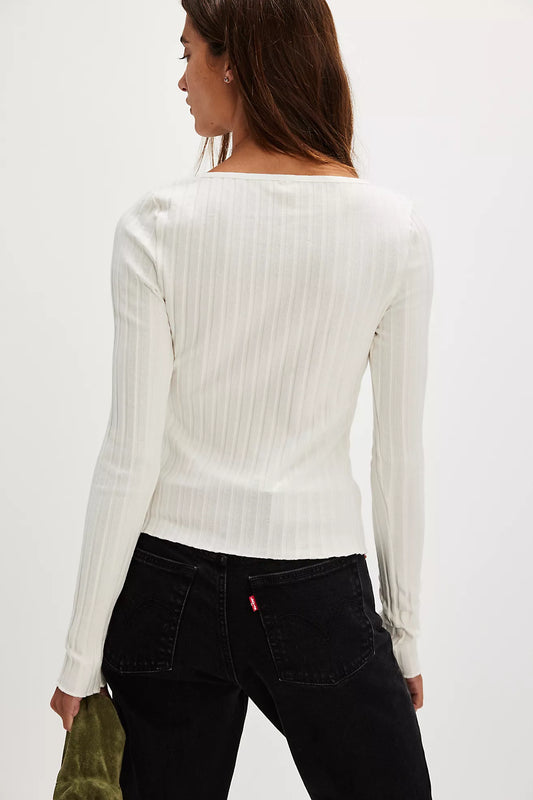 Tilly Long-Sleeve Cardi (Ivory)