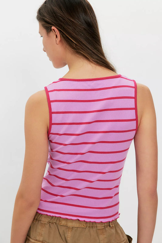 Tilly Striped Vest (Orchid Combo)