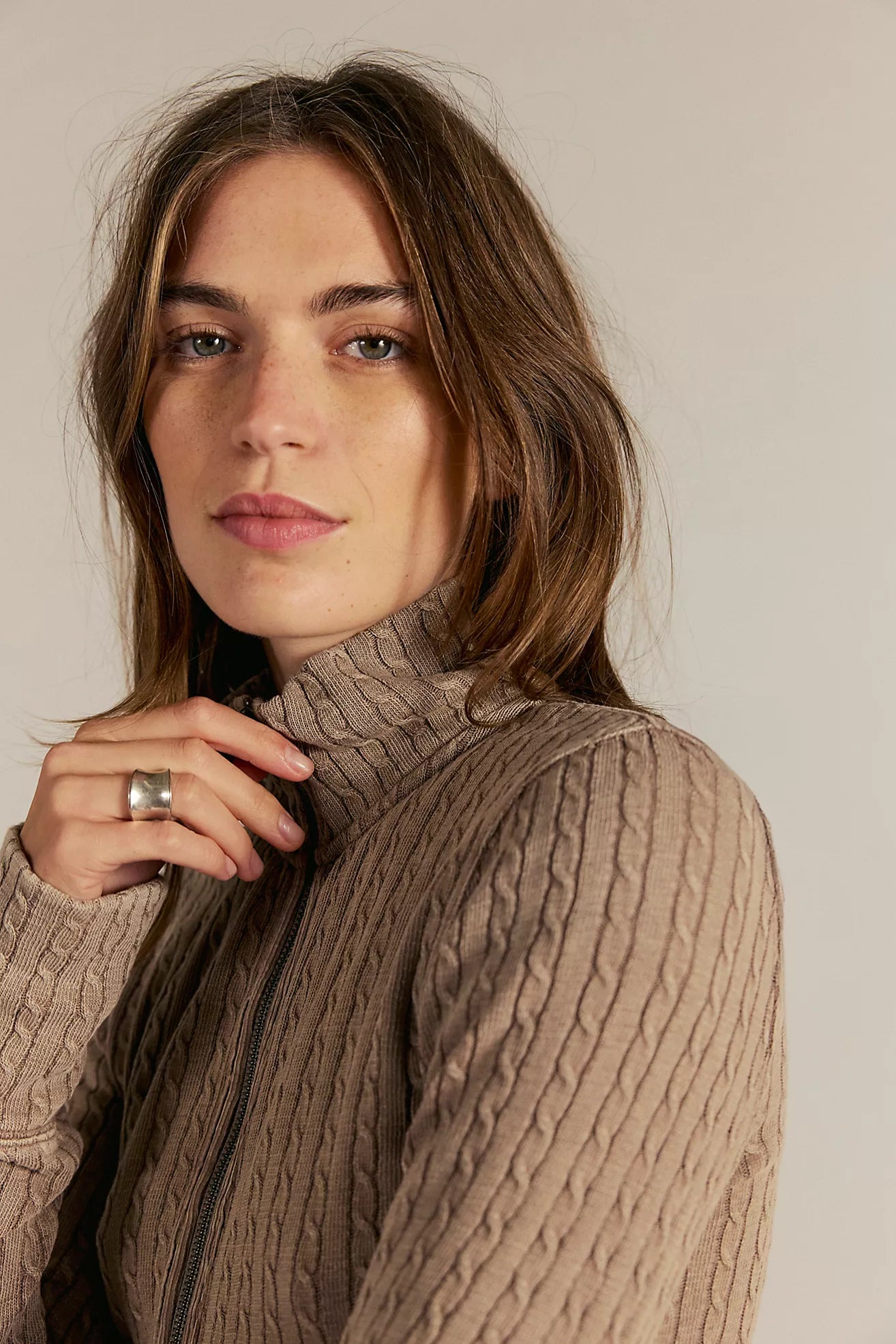 We The Free Brunch Girl Zip-Up (Dusted Cocoa)