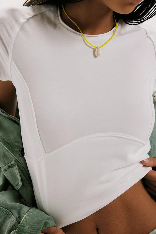 We The Free Protagonist Cap Sleeve Tee - White