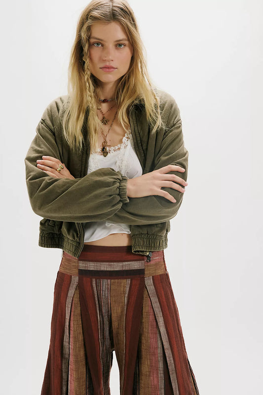 FP One Birdie Washed Jacket - Olive Green