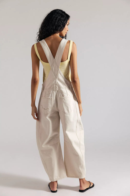 We The Free Good Luck Barrel Overalls - Milk