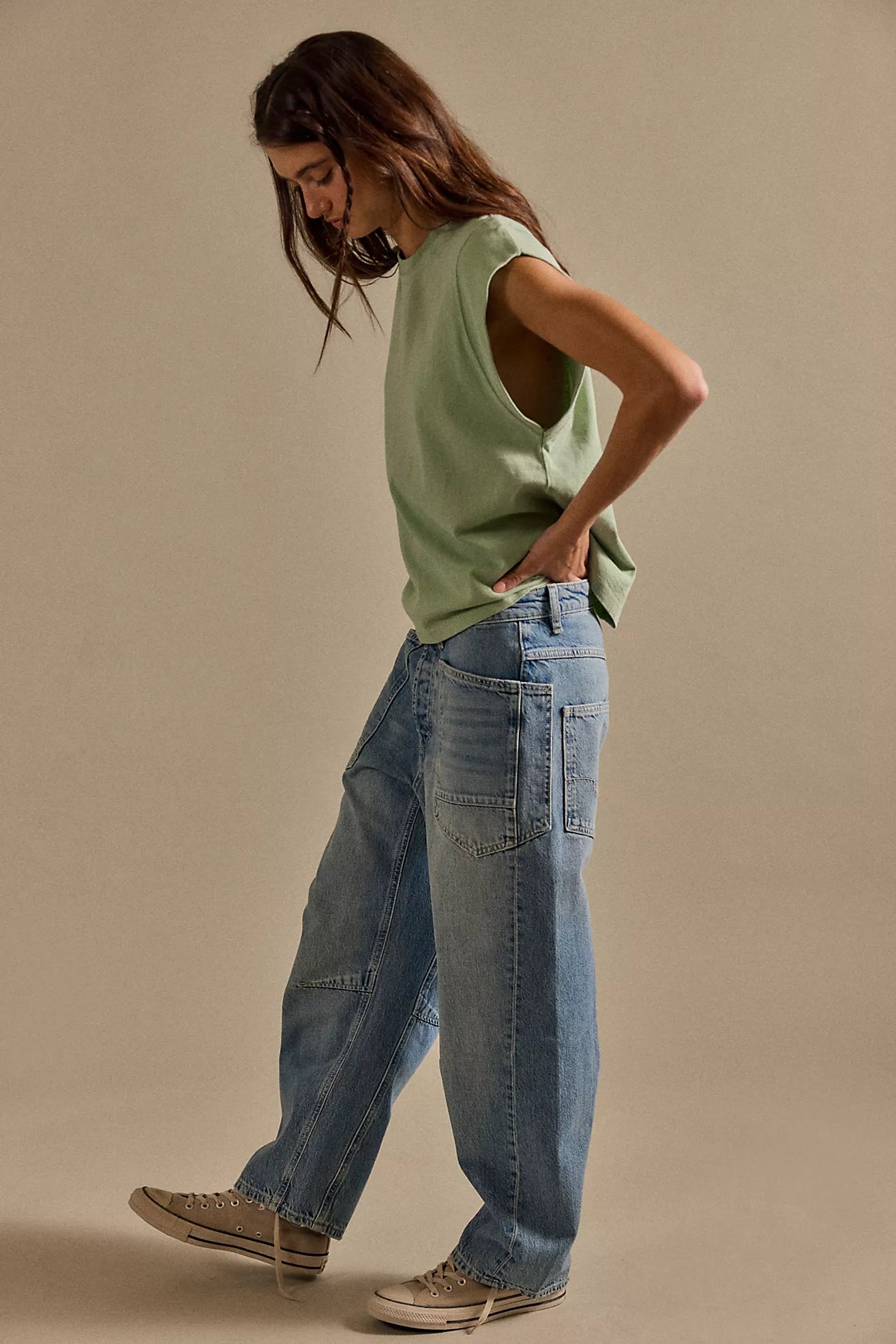 We The Free Minimalist Moxie Barrel Jeans - Country Fair