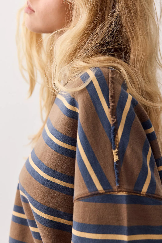 Palm Springs Striped Pullover - Army Combo
