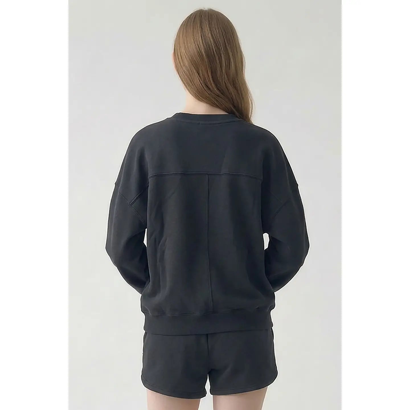 Cotton Oversized Everyday Sweatshirt - Vintage Black