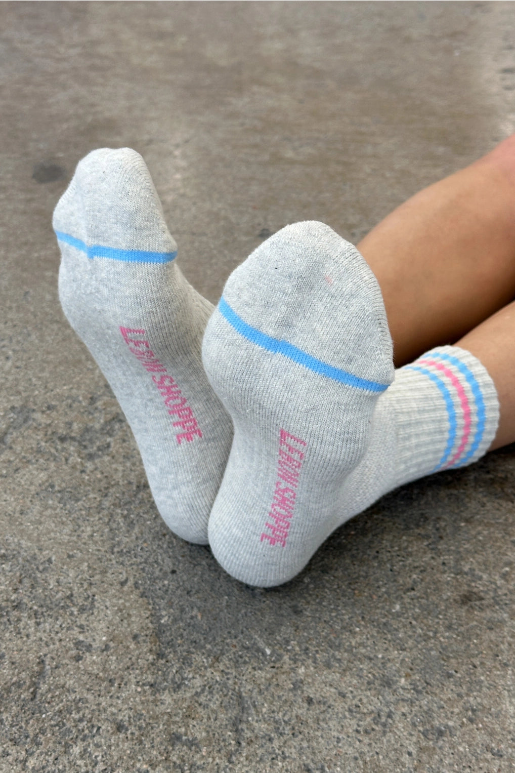 Girlfriend Socks (Bright Grey)