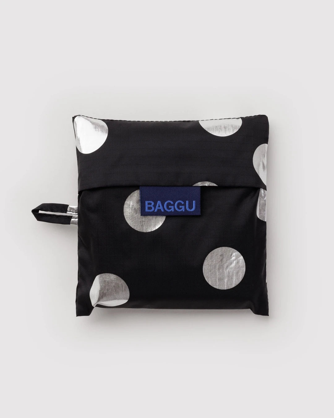 Silver Metallic Polka Dot Standard Baggu