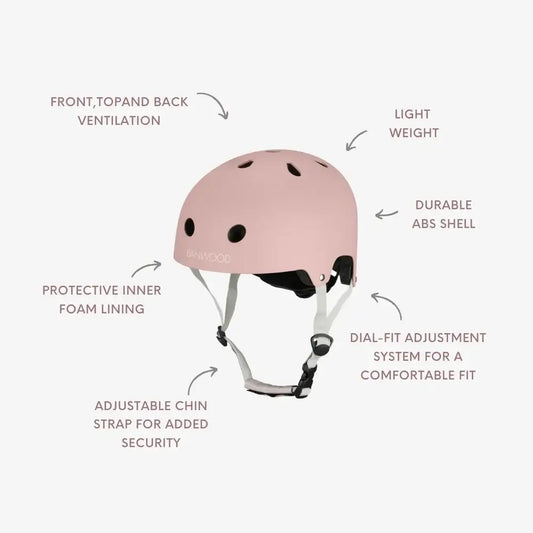 Banwood Eco Helmet - Dusty Rose (50-54 cm)