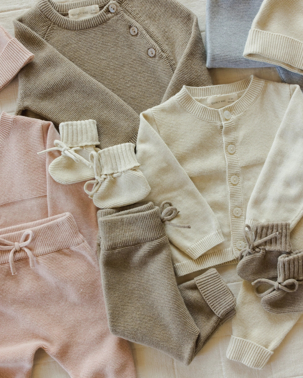 Knit Booties || Heathered Natural