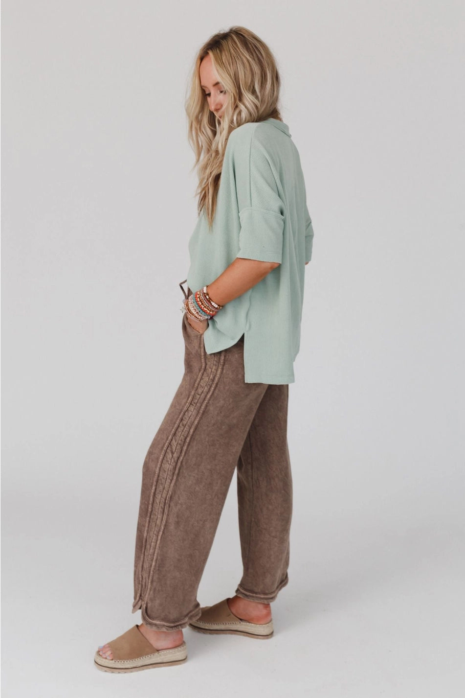So Comfy Wide Leg Full Pant | Mocha