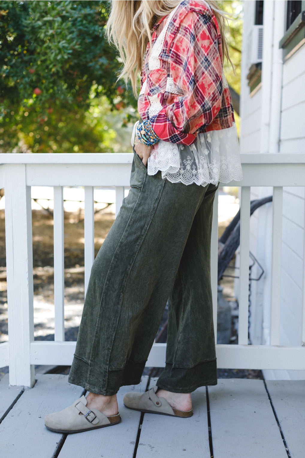 Heaven Sent Wide Leg Pant - Olive