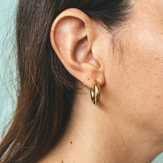 Syloto Gold Thick Hoops