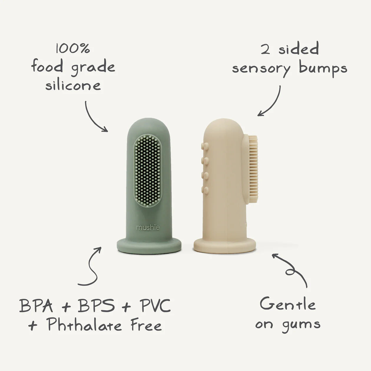 Finger Toothbrush | Clay/Shifting Sands