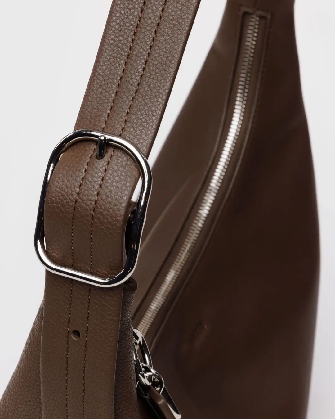 Recycled Leather Shoulder Bag (Brown)