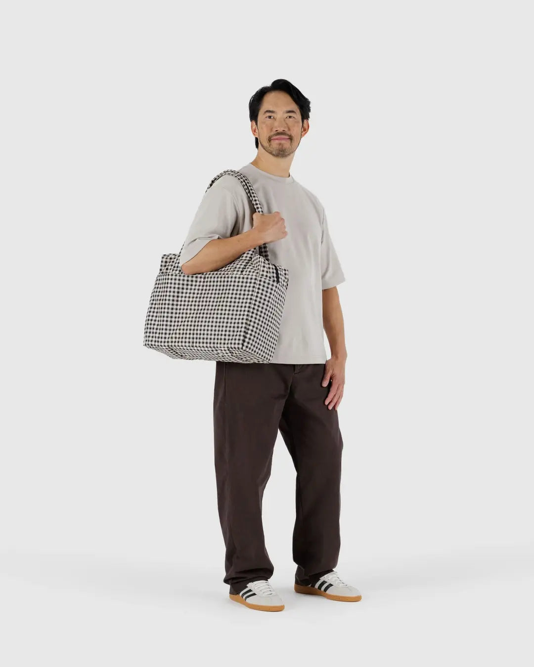 Small Cloud Carry-On (Black And White Gingham)